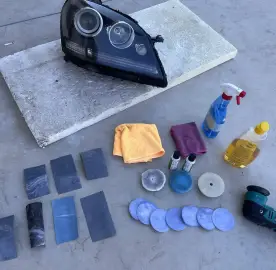 Restoration of headlights/ Wrapping with coloured foil