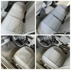 Professional cleaning and laundry of car showroom, interior detailing