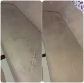 Professional cleaning and laundry of car showroom, interior detailing