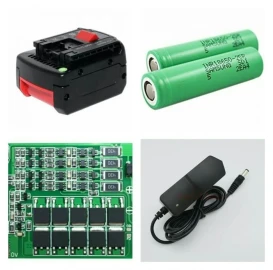Fabrication, repair and replacement of screwdriver, wrench, etc. batteries.