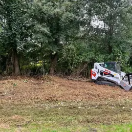 Cleaning of yards and grounds with forest mulcher