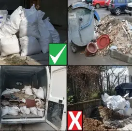 Hauling away construction waste basements attics cleaning garbage