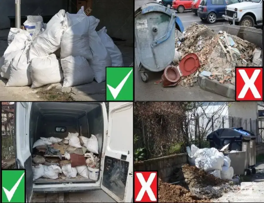 Hauling away construction waste basements attics cleaning garbage