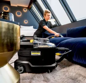 Washing upholstered furniture with Kercher extractor