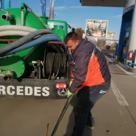 Cleaning of septic tanks and toilets.