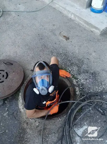 Drain unclogging, video diagnostics, no septic tank cleaning