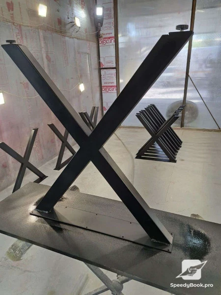 We manufacture metal legs for tables and benches