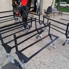 We manufacture metal legs for tables and benches