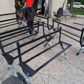 We manufacture metal legs for tables and benches