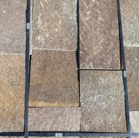 Brown natural stone (gneiss) - bricks and slabs | Top price, fast delivery