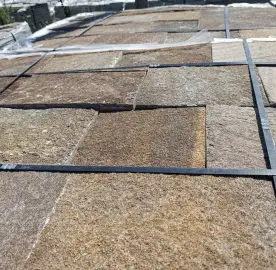 Brown natural stone (gneiss) - bricks and slabs | Top price, fast delivery