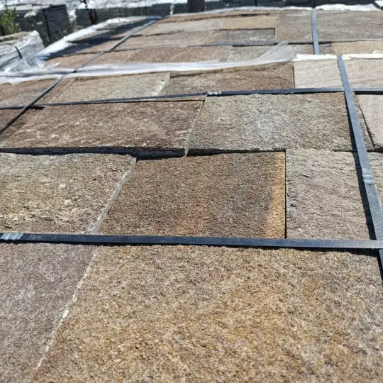 Brown natural stone (gneiss) - bricks and slabs | Top price, fast delivery