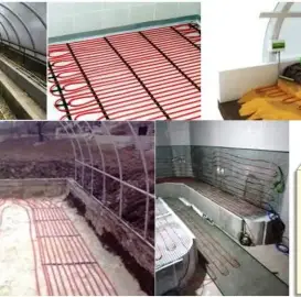 Электрический кабельный теплый пол, обогрев для рассады