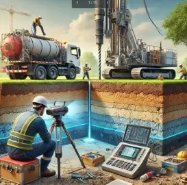 Бурение на воду, обнаружение воды в скважинах. с геосканером до 3000 метров