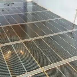 Монтаж на подово отопление инфрачервено под ламинат и кабелно под тера