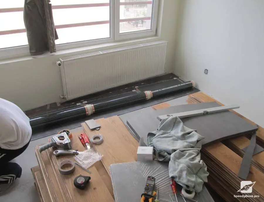 Infrared underfloor heating under laminate and wood floors and ceiling!