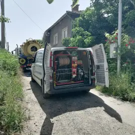 Unclogging of sewers cleaning of septic tanks