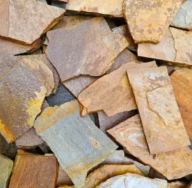 Natural colorful gneiss slabs - uncut, brown-golden shades | Cladding and Flooring | Direct by p