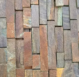 Brown natural stone (gneiss) - bricks and slabs | Top price, fast delivery