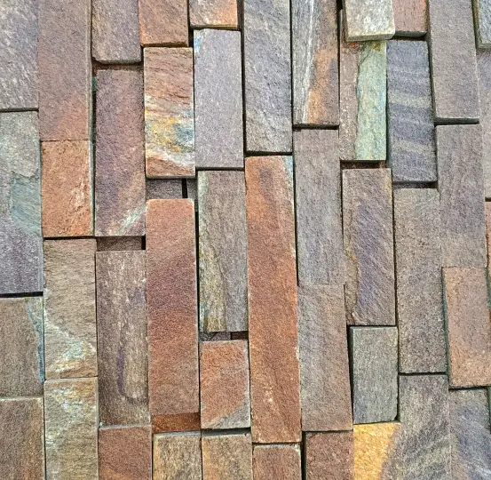 Brown natural stone (gneiss) - bricks and slabs | Top price, fast delivery