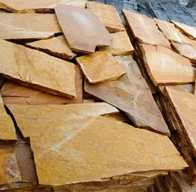 Жълто-солеви гнайс плочи - за облицовка и настилки | Директно от производител