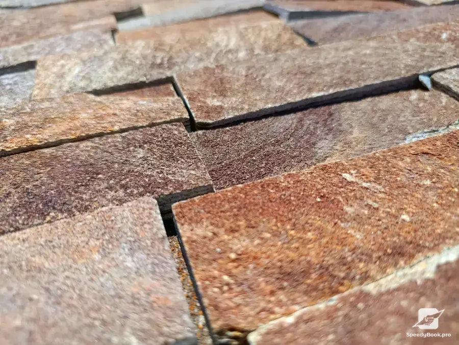 Brown natural stone (gneiss) - bricks and slabs | Top price, fast delivery