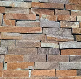 Кафяв естествен камък (гнайс) - тухлички и плочи | Топ цена, бърза доставка